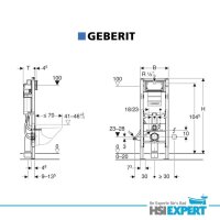 Geberit Duofix Wand-WC, 112 cm, mit UP-Spk. UP320, barrierefrei