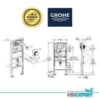 Grohe Rapid SL Urinal Element Marken Urinal Drückerplatte Siphon Komplettset