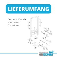 Geberit Duofix Wand-Bidet, für Einlocharmaturen,...