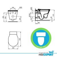Ideal Standard Connect Air Wand WC, spülrandlos, Tiefspüler mit Beschichtung