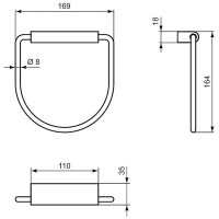 Ideal Standard Connect Handtuchring, schwenkbar