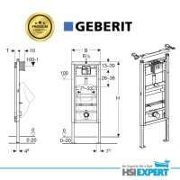 Geberit Duofix Urinal Element Universal Drückerplatte Urinal ohne Deckel Set