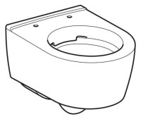 Geberit iCon Wand-Tiefspül-WC, Ausführung kurz ohne Spülrand, weiß