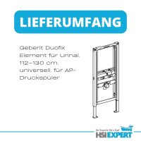 Geberit Duofix Urinal, 112-130 cm, für AP-Druckspüler