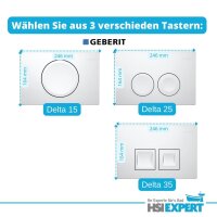 Geberit Duofix Vorwandelement Comfort Design WC Delta Drückerplatte Komplettset