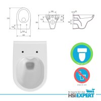 Geberit Duofix Vorwandelement mit Bernado WC spülrandlos mit Beschichtung, Komplett-Set