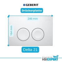 Geberit Duofix Vorwandelement V&B Subway 2.0 spülrandlos Beschichtung Delta21, Kpl-Set, WC-Bürste