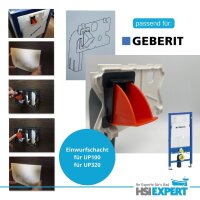 Geberit Vorwandelement + Ference WC + Drückerplatte + WC-Sitz + Einwurfschacht