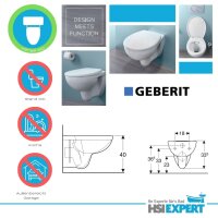 GEBERIT Hänge-WC Komplett Set inkl. Vorwandelement, Drückerplatte