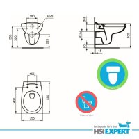 Geberit Vorwandelement Ideal Standard WC spülrandlos Drückerplatte WC Sitz mit SoftClose Set