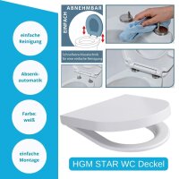 HGMBAD WC Sitz Star weiß mit Absenkautomatik abnehmbar