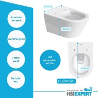 Geberit Duofix Vorwandelement Duravit WC spülrandlos Beschichtung Drückerplatte Komplett-Set