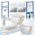 Geberit Duofix Vorwandelement Design Waschtisch + Waschtisch Komplett Set für WC + Waschtisch Delta 25 weiß Ference Grohe Armatur Waschtisch + Design Siphon