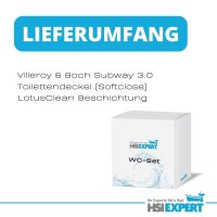 Villeroy & Boch Subway 3.0 Wand-Tiefspül-WC TwistFlush, mit WC-Sitz weiß, WC-Sitz mit Absenkautomatik & abnehmbar