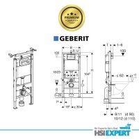 Geberit Duofix Vorwandelement Bernado WC Spülrandlos Beschichtung Komplett Set