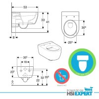 Geberit Vorwandelement Icon WC spülrandlos Drückerplatte Schwarz