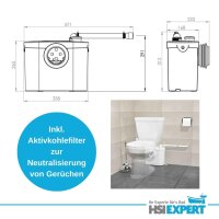 SFA SaniBroy UP WC-Hebeanlage 0001UP f&uuml;r Stand-WC...